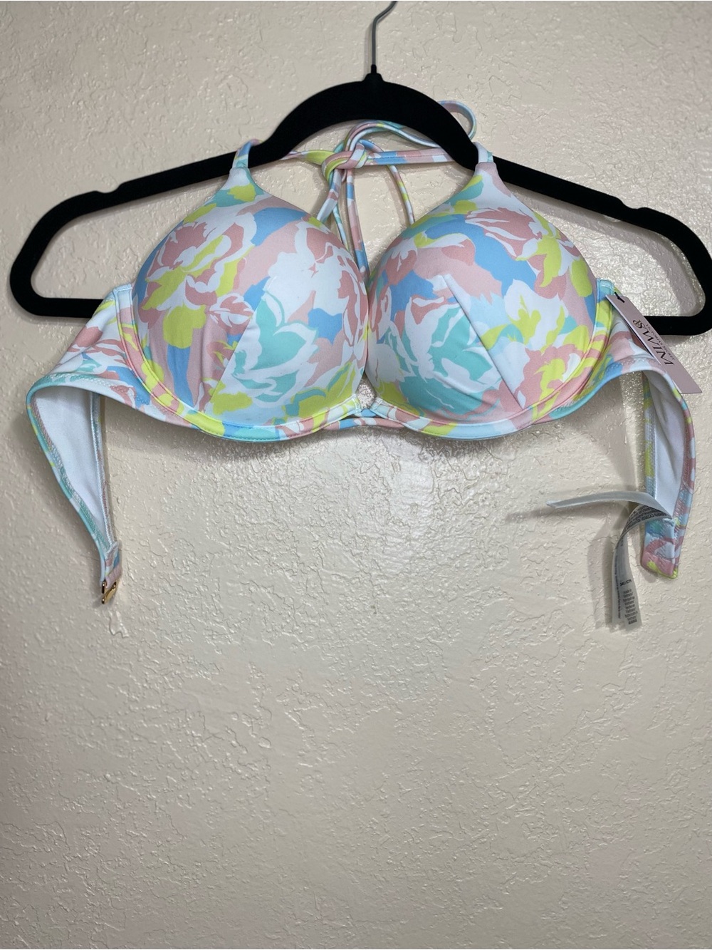 Victoria's Secret Pastel Floral Push-Up Bra - Pink, Blue, Yellow, Green, White
